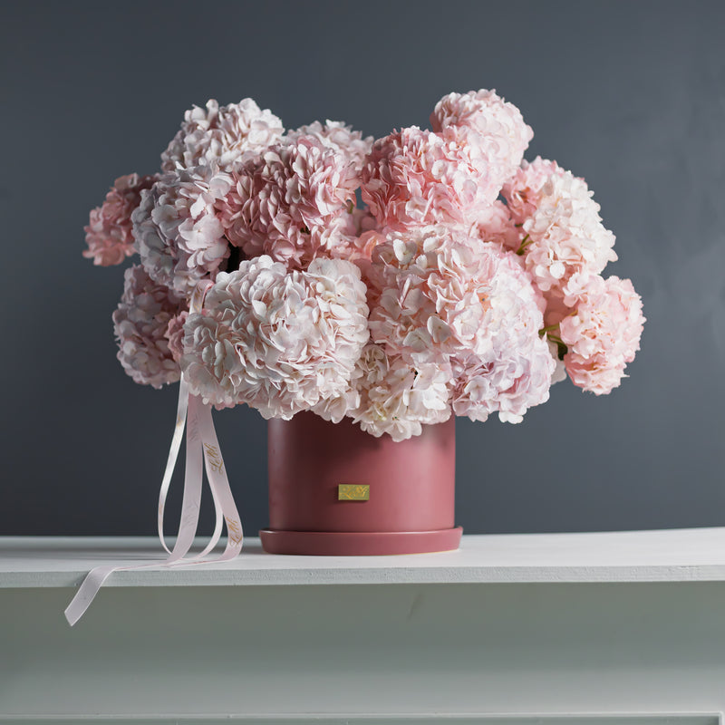 Blush Pink Hydrangea Luxury Flower Arrangement
