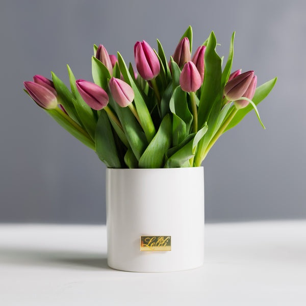 Fresh Tulip Arrangement in Signature Vase