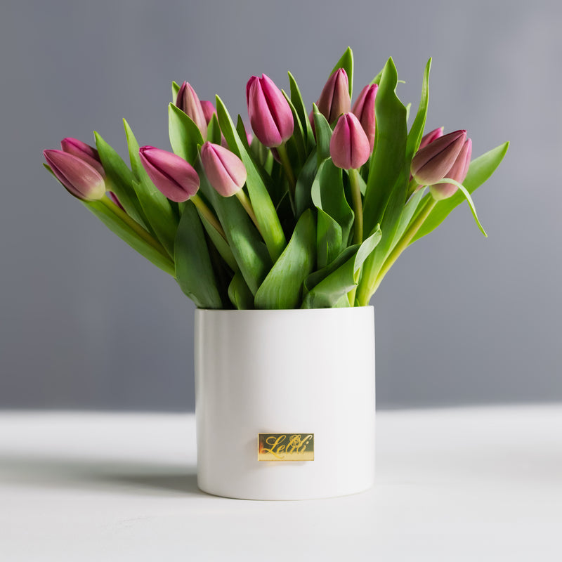 Fresh Tulip Arrangement in Signature Vase