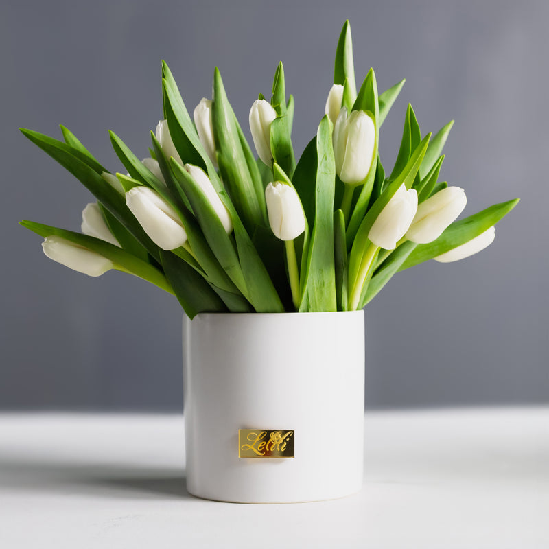 Fresh Tulip Arrangement in Signature Vase