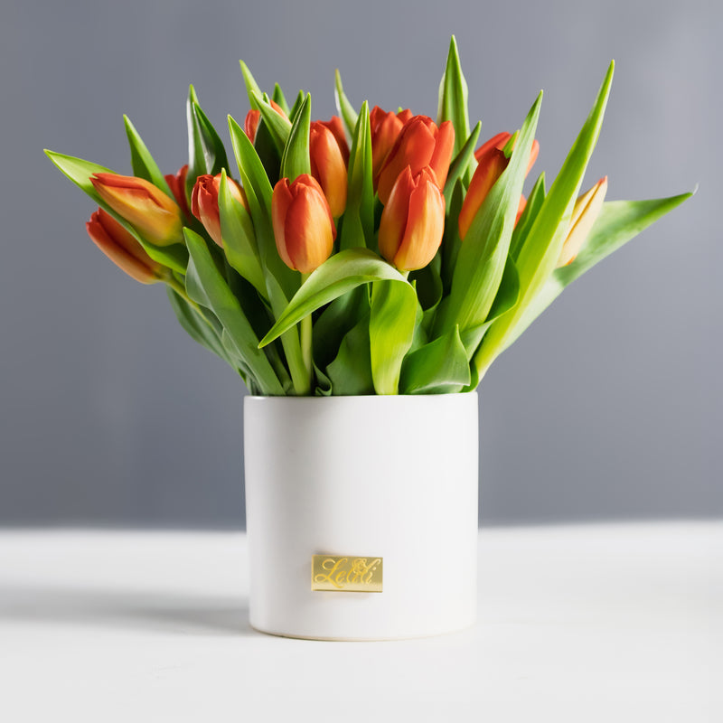 Fresh Tulip Arrangement in Signature Vase