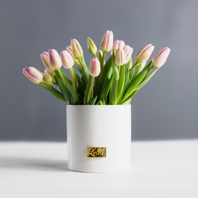 Fresh Tulip Arrangement in Signature Vase