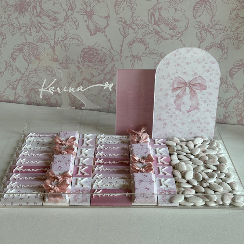 The Graceful Bow Personalized Celebration Tray