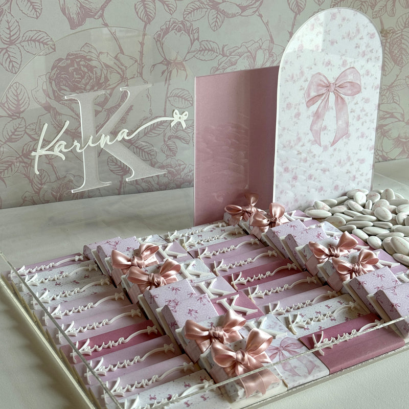 The Graceful Bow Personalized Celebration Tray