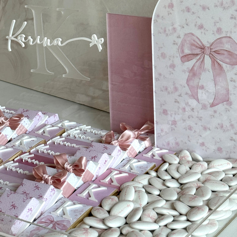 The Graceful Bow Personalized Celebration Tray