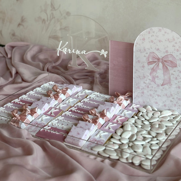 The Graceful Bow Personalized Celebration Tray