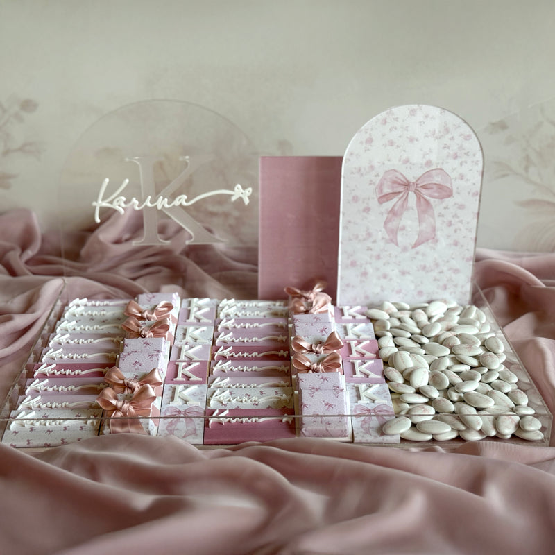 The Graceful Bow Personalized Celebration Tray