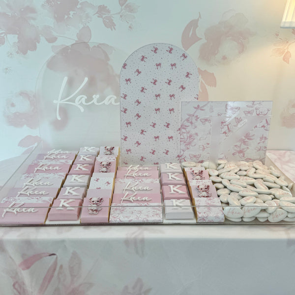 The Blush Blossom Personalized Celebration Tray
