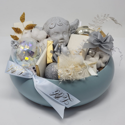 Light Blue Holiday Mini Panier