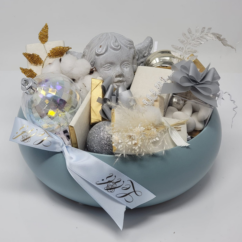 Light Blue Holiday Mini Panier