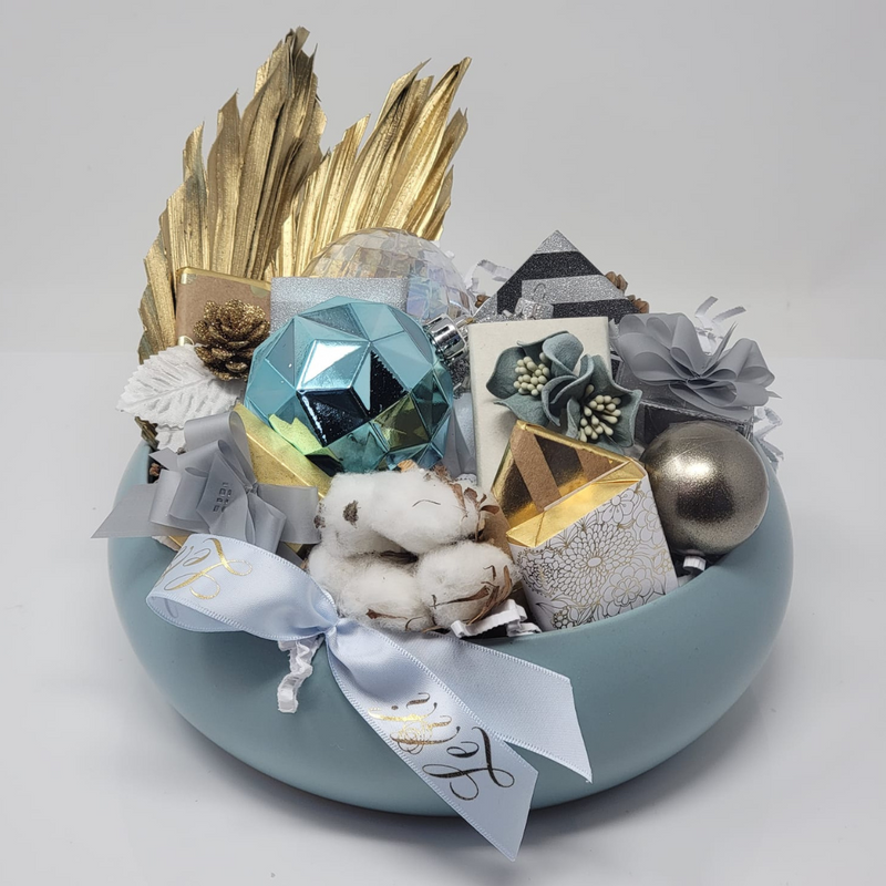 Light Blue Holiday Mini Panier