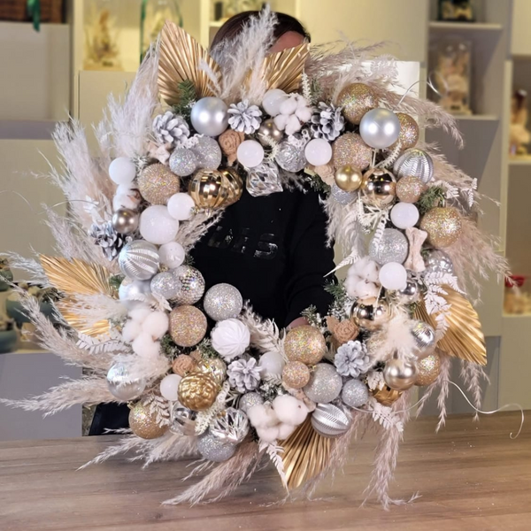 Gold Holiday Wreath