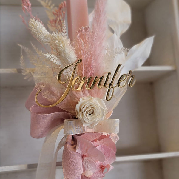 Pink Jennifer Easter Candle